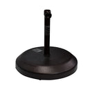 CALIFORNIA UMBRELLA 75LB ROUND CONCRETE WEIGHTED POWDERCOATED UMBRELLA - BLACK - Like New