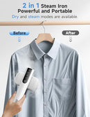 Sunduv Portable Steamer for Clothes, 1200W Garment Steamer - Dove White - Like New