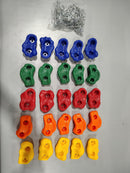 GENERIC 25PC CLIMBING HOLDS SET WITH MOUNTING HARDWARE AND SCREWS - Like New