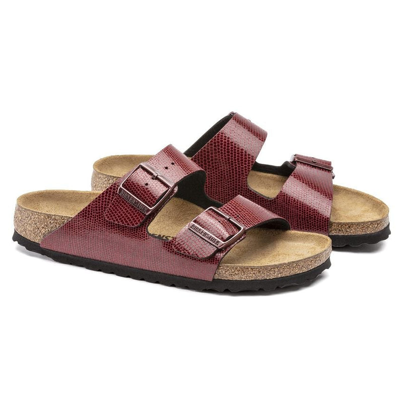 BIRKENSTOCK GIZEH BS SANDALS REGULAR FIT - SIZE 5 - MAGICAL METALLIC MAROON Like New