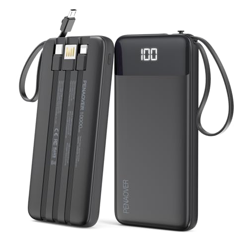 PENAOVER PORTABLE CHARGER 10000MAH 5 OUTPUT 2 INPUT, LED DISPLAY TW1016 - BLACK - Brand New