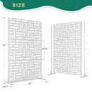 TUYOHW 72" H×47" W METAL PRIVACY SCREEN OUTDOOR 3 PANELS A-GE04002 - WHITE - Like New