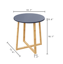 BAMEOS SIDE TABLE MODERN NIGHTSTAND ROUND SIDE END ACCENT COFFEE TABLE - GRAY - Like New