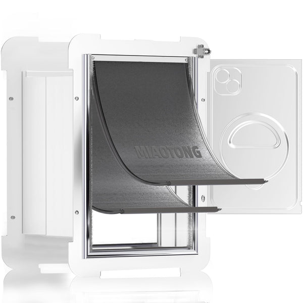MIAOTONG Cat Door for Wall Upgraded Sealing Dog Door for Wall - Small - White - Like New