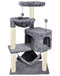 YUNIQUE CAT TREE WITH CAT CONDO AND BIG HAMMOCK - GRAY - Like New