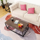 LIFE CONCEPT CORAL FLOWER MODERN COFFEE TABLE 3PC, DARK OAK - DARK OAK 1 - Like New