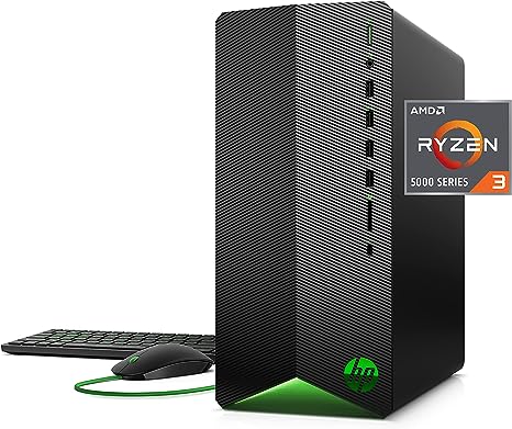 HP Pavilion Gaming Desktop AMD Ryzen 3 5300G 8GB 256GB SSD TG01-2010 - Black Like New