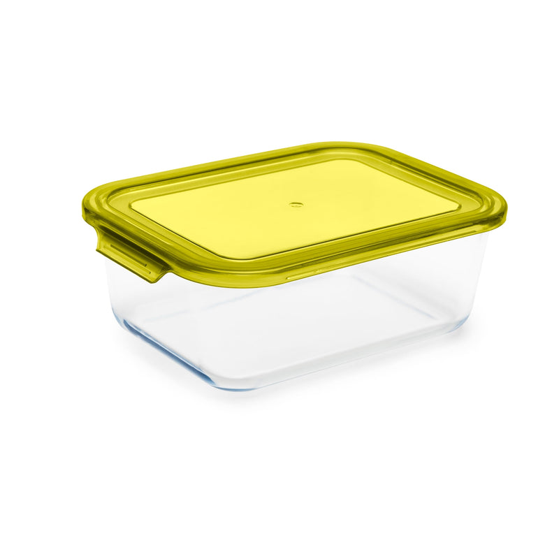 LEXI HOME 4 PC GLASS MEAL PREP STORAGE CONTAINERS - GREEN - Like New