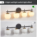 4 Light Bathroom Vanity Light, Black Gold Bathroom Light Fixtures - Brand New