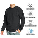 GALAXY BY HARVICE MEN'S CREW NECK FLEECE-LINED PULLOVER SWEATER MEN M - BLACK - Brand New