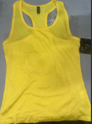 STUDIO 33 WOMEN'S SOLID SLEEVELESS RACERBACK TANK TOP - SIZE: WOMEN S - YELLOW - Like New