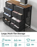 SONGMICS DRESSER WITH 8 DRAWERS STORAGE ORGANIZER CHEST OF DRAWERS LTS228B01 - Like New