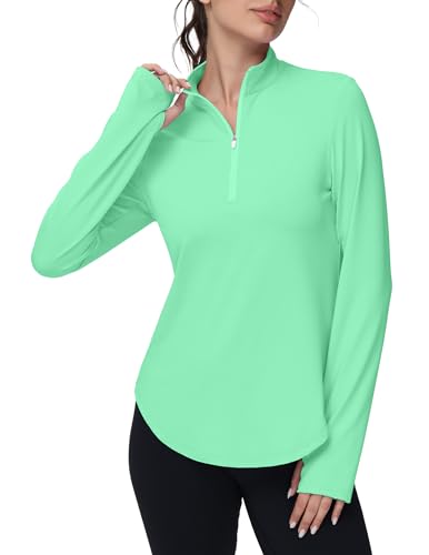 Women's Golf Polo Long Sleeve Workout Tops V Neck UPF 50+ Sun Protection - Brand New