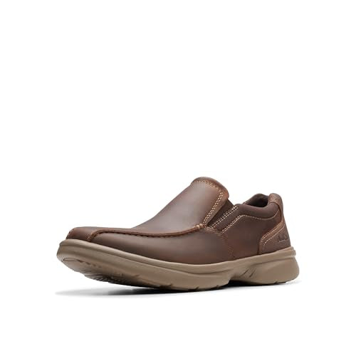CLARKS BRADLEY STEP MEN'S LOAFER, WIDE BEESWAX LEATHER, SIZE 8 - Scratch & Dent