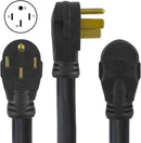 CONNTEK 1450SS2-25 50 AMP TEMP POWER GENERATOR CORD, 25-FEET - BLACK - Like New