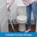 RMS Toilet Safety Frame Rail - Folding Portable Bathroom Grab Bars - White - Brand New