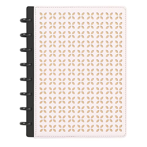 TUL® NOTEBOOK DIE-CUT LEATHER COVER JUNIOR SIZE NARROW RULED 60 SHEETS PINK - Brand New