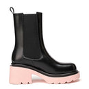 vivianly Womens Platform Chelsea Boots Lug Sole Mid Calf Boots Size 9 Pink - Like New