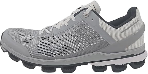 ON MEN'S CLOUDSURFER RUNNING SHOES - SIZE: MEN 9.5 - GLACIER/GREY/BLACK CORE - Like New