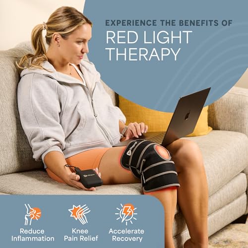 LifePro Red Light Therapy Knee Brace Portable Infrared Device Pain Relief - Gray - Like New