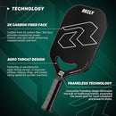 RECLY PICKLEBALL PADDLE - 3K CARBON FIBER - BLACK - Like New