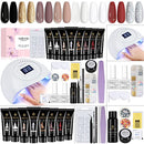 SAVILAND Poly Gel Kit 8 Colors 96W U V Nail Lamp Gel Transfer Kit B0BG4ZKWVV - Brand New