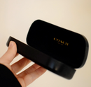COACH HARD LEATHER SUNGLASSES CASE - BLACK - Like New