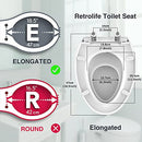 Toilet Seat with Built-In Potty Training Seat Elongated B09BCXX6CW - White - Brand New