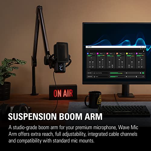 ELGATO WAVE MIC ARM PREMIUM BROADCASTING BOOM ARM 10AAM9901-BLK - BLACK - Like New