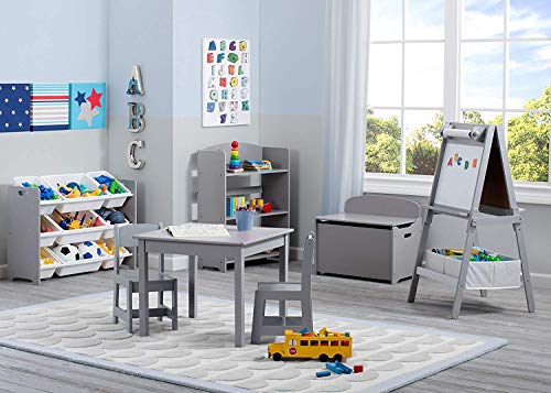 DELTA CHILDREN MYSIZE KIDS DOUBLE-SIDED STORAGE EASEL TE87600GN-026 - GREY - Like New
