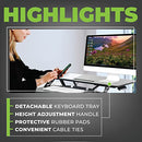 Standing Desk Converter Tabletop Stand 34.6" Ergonomic Dual Monitor - White - Brand New