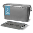 CLEVER MADE CLEVERMADE COLLAPSIBLE LAUNDRY BASKET, GRAY - Like New