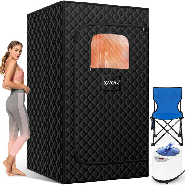 X-VACK SAUNA BOX PORTABLE STEAM SAUNA FOR HOME STEAMER 9 LEVELS - Scratch & Dent