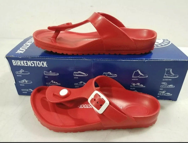 BIRKENSTOCK WOMENS RED WATER-FRIENDLY GIZEH EVA SANDAL - MEN 3 WOMEN 5 - RED - Like New