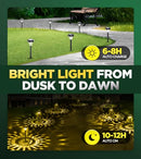 AUVERI ULTRA BRIGHT SOLAR LIGHTS OUTDOOR WATERPROOF, WARM WHITE, 10PACK - Brand New