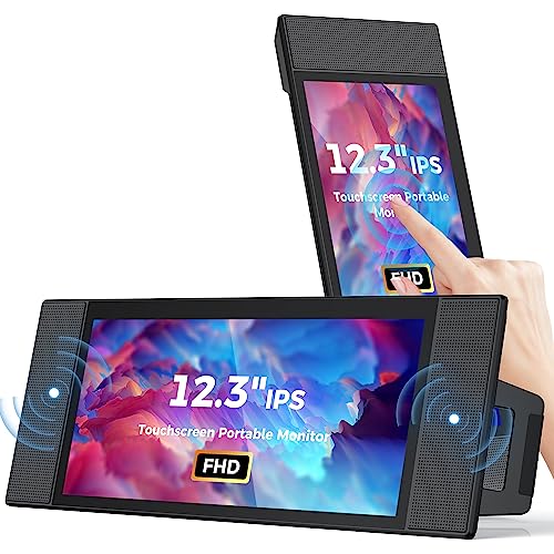 SMISEACOW PORTABLE MONITOR, LAPTOP SCREEN EXTENDER KWUMSY S2 TRIPLE - BLACK - Like New