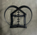 HOOSEL METAL FIREWOOD SPLITTER, 9INCH OPENING, 14.5INCHES TALL - BLACK - Like New