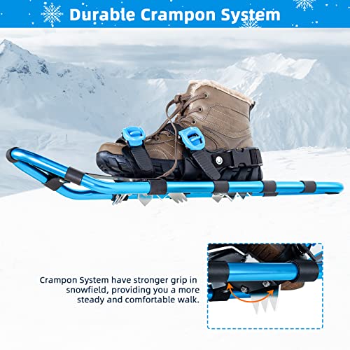 COMMOUDS LIGHTWEIGHT SNOW SHOES MEN WOMEN YOUTH KIDS - BLUE - Like New