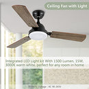 Simple Deluxe 44-inch Ceiling Fan with LED Light and Remote Control - Like New