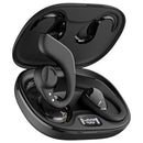 JZONES OPEN EAR HEADPHONES WIRELESS BLUETOOTH 5.3 OPEN EAR EARBUDS CT22 - BLACK - Like New
