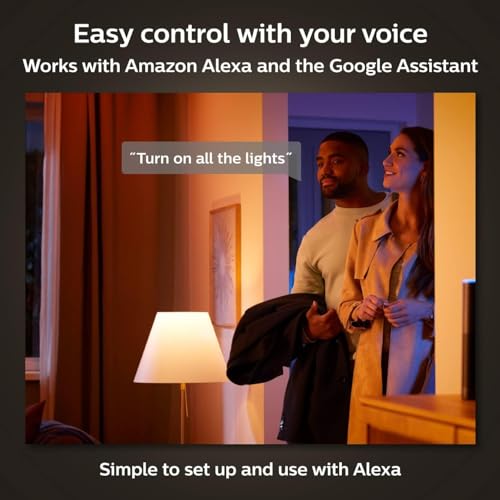 PHILIPS HUE 85-WATT EQUIVALENT BR30 SMART LED COLOR CHANGING LIGHT BULB 2-PACK - Like New