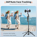 EUOTO AUTO FACE TRACKING SELFIE STICK TRIPOD IPHONE WITH LIGHT 360 ROTATION - Like New