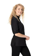 CHEF WORKS WOMEN'S LANSING CHEF COAT SIZE WOMEN M BLACK - Brand New