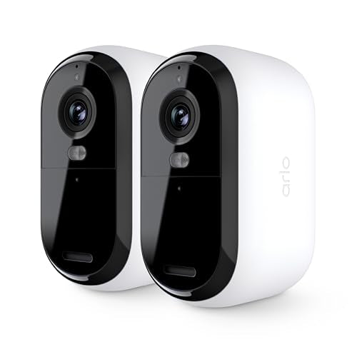 ARLO ESSENTIAL SECURITY CAMERA 2K OUTDOOR-INDOOR 2ND GEN WIRELESS 2 CAMERA - Like New