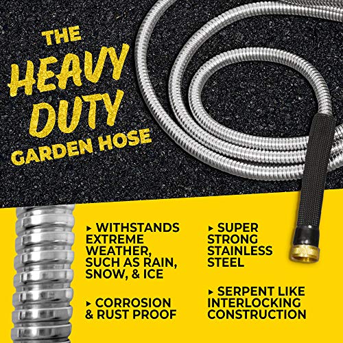 BIONIC STEEL PRO METAL GARDEN HOSE 100 FT 304 STAINLESS STEEL- STAINLESS STEEL - Like New