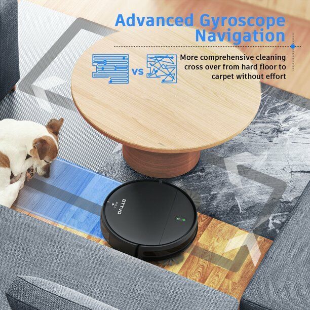 GTTVO Robot Vacuum Cleaner 2 in 1 Mopping No Remote/Accessories BR150 - BLACK Like New