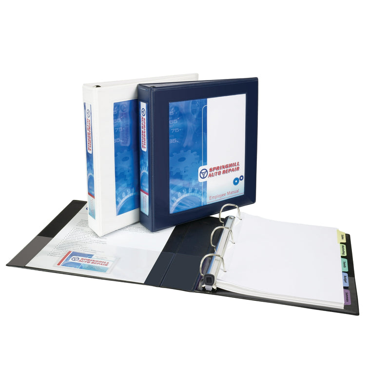 AVERY HEAVY-DUTY FRAMED VIEW BINDER, 1.5" EZD RINGS - NAVY - Like New
