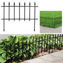 SUNNYDAZE ROMAN-STYLE 9' OUTDOOR GARDEN METAL FENCE PANEL SET- 5 PANELS - BLACK - Like New