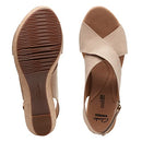 261248684050 CLARKS WOMEN ANNADEL EIRWYN WEDGE SANDAL SAND NUBUCK SIZE 9.5 - Like New