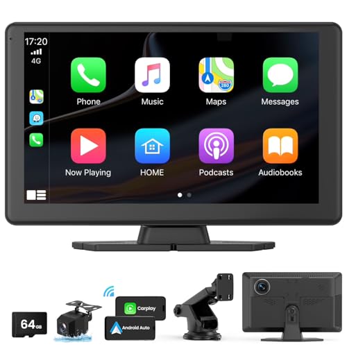 MOECKEARLA WIRELESS CARPLAY 5K DASH CAM 9" PORTABLE APPLE CARPLAY - BLACK - Like New